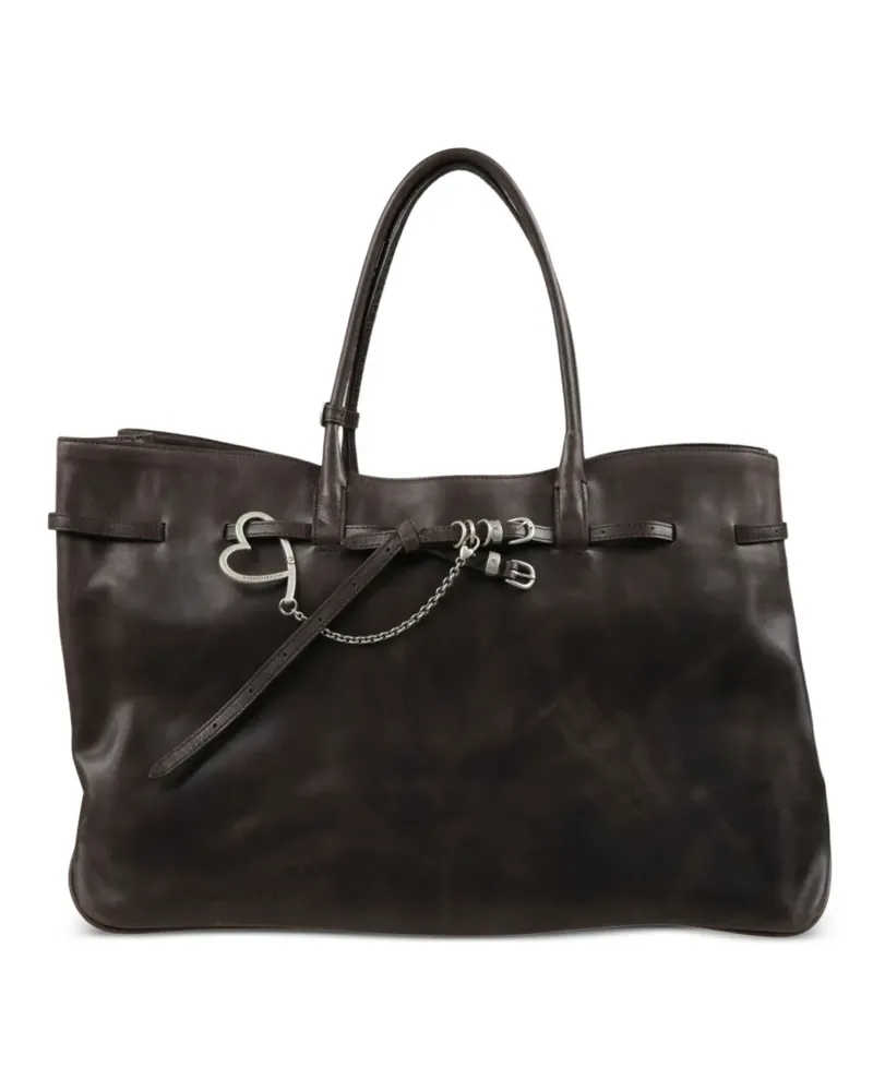 Marge Sherwood XL Grandma buckle-strap tote bag - Braun Braun