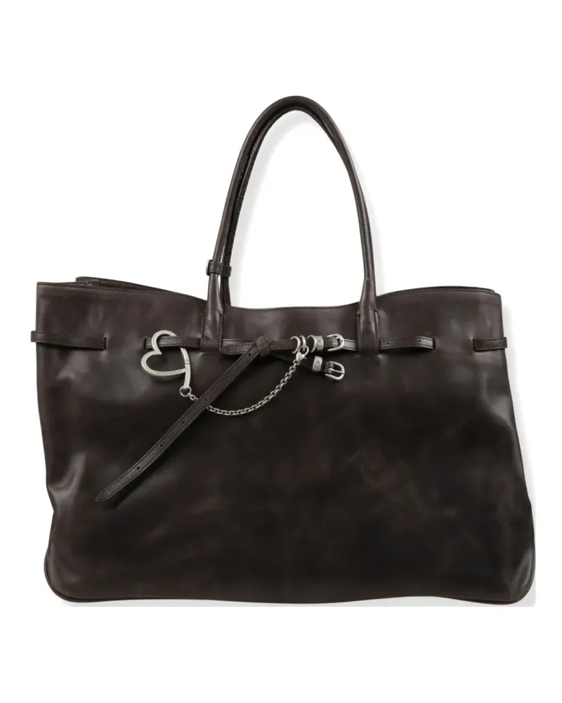 Marge Sherwood XL Grandma buckle-strap tote bag - Braun Braun
