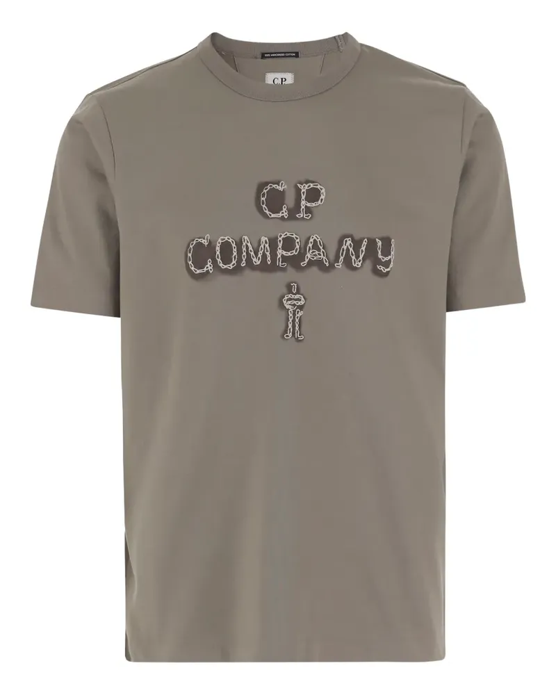 C.P. Company T-Shirt mit Logo-Stickerei - Nude Nude