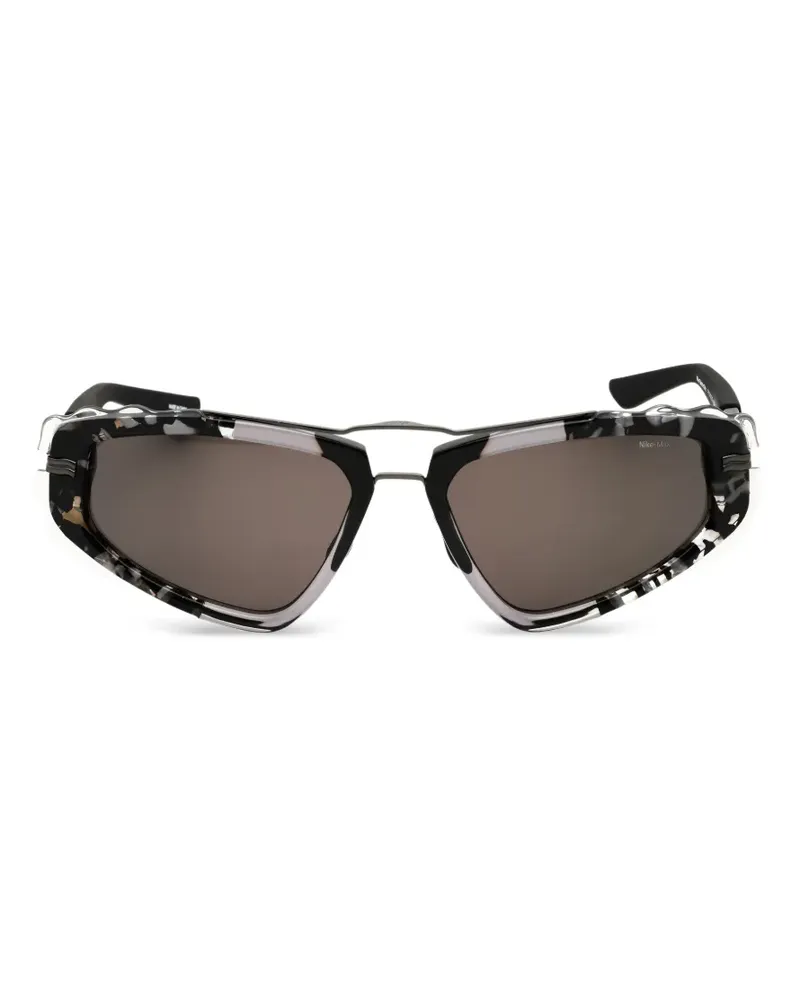 Nike Electric Drip Sonnenbrille mit geometrischem Gestell - Schwarz Schwarz