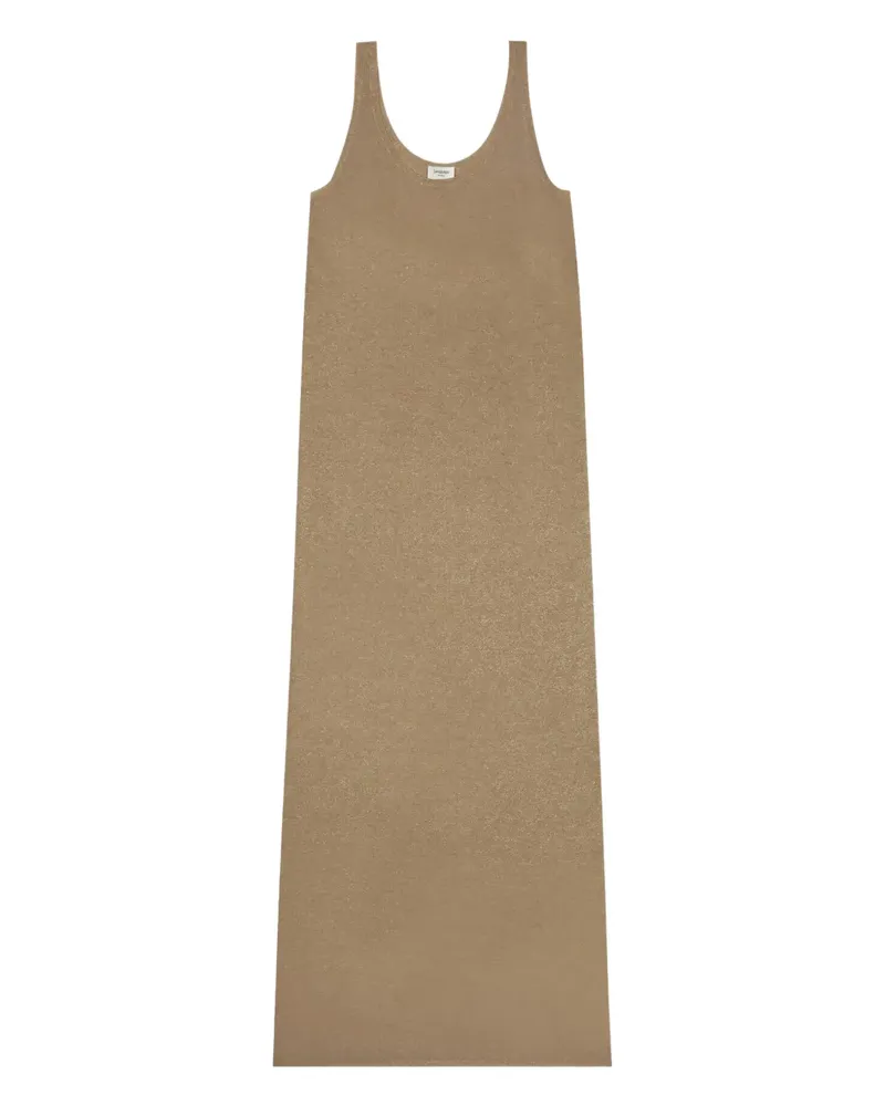 Saint Laurent Gestricktes Maxikleid - Nude Nude