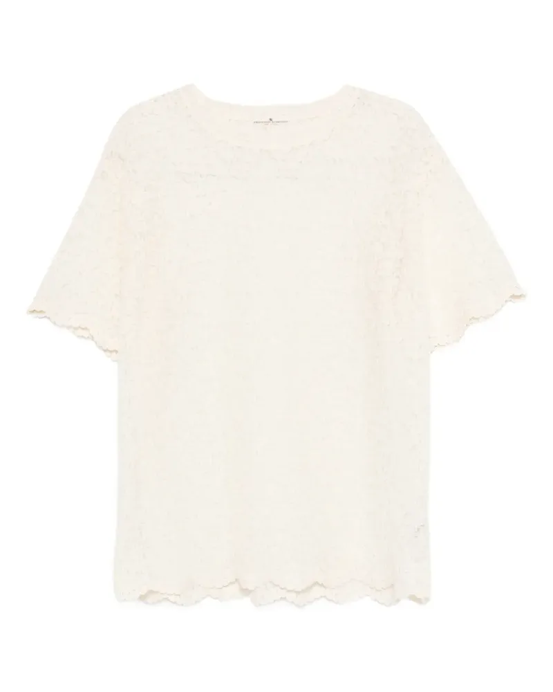 Ermanno Scervino scalloped lace top - Nude Nude