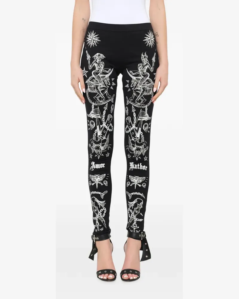 Givenchy Leggings mit Tattoo-Print - Schwarz Schwarz