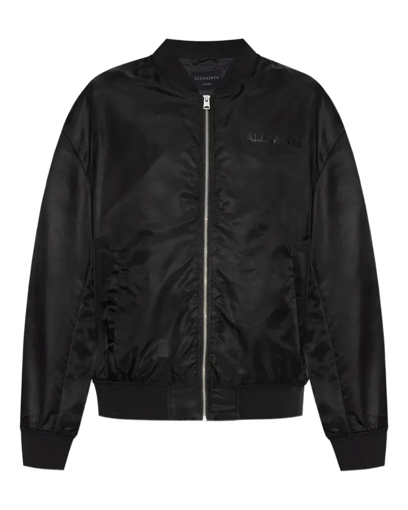 AllSaints Bomberjacke mit Logo - Schwarz Schwarz