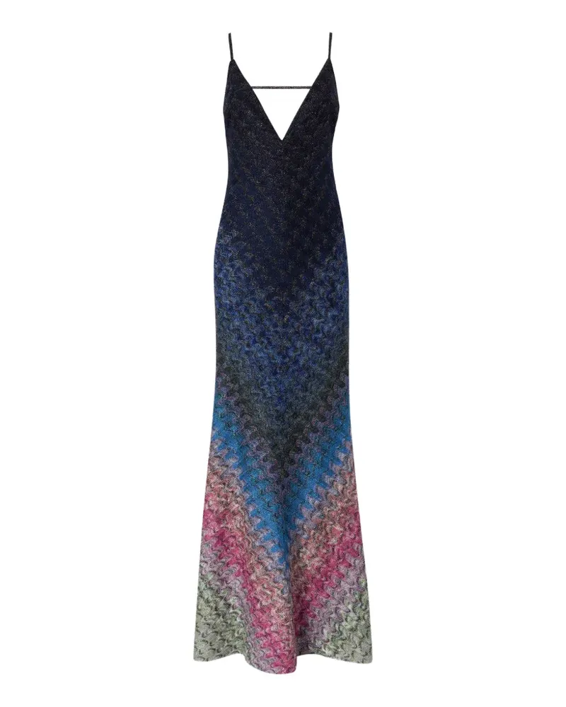 Missoni Rückenfreies Kleid mit Zickzackmuster - Blau Blau