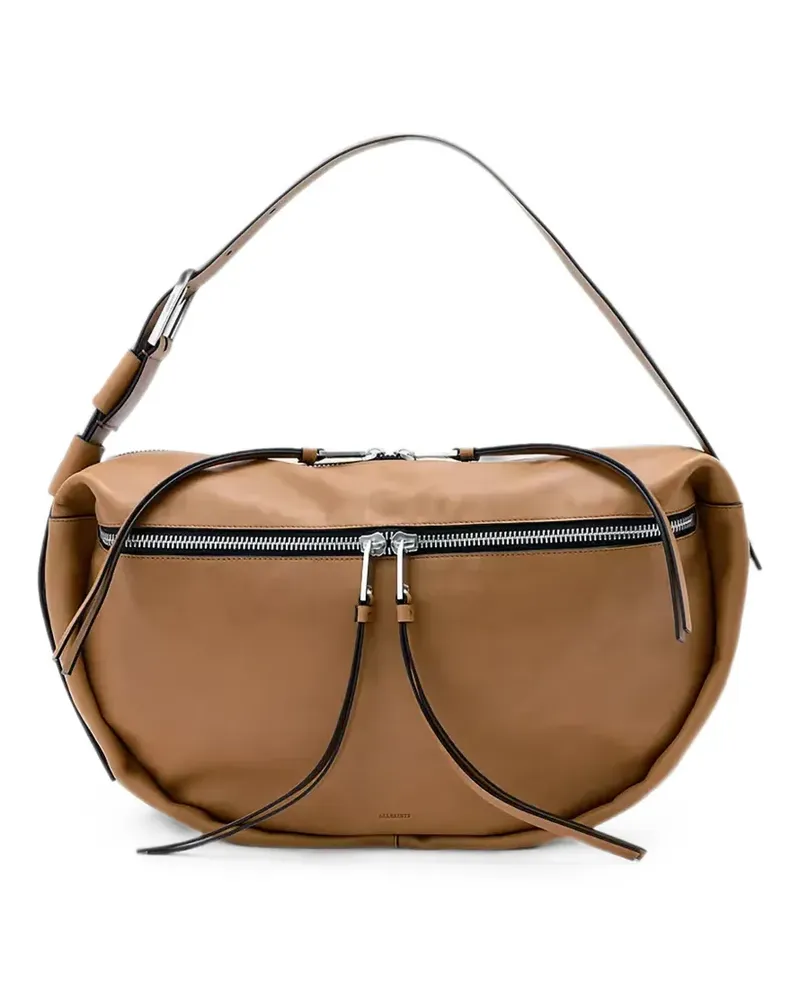 AllSaints Noemie zip-detail tote bag - Braun Braun