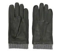 Handschuhe aus Leder mit gerippten Bündchen