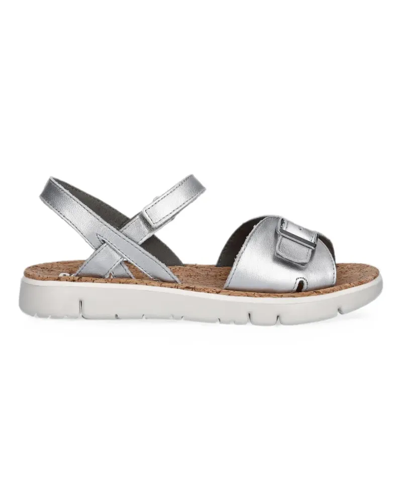 Camper Oruga Sandalen im Metallic-Look - Silber Silber