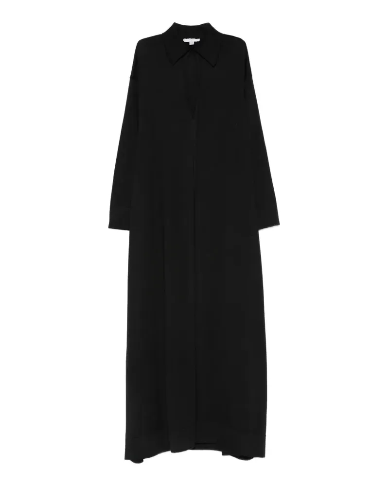Malo Gestrickter Kaftan mit Cut-Out - Schwarz Schwarz