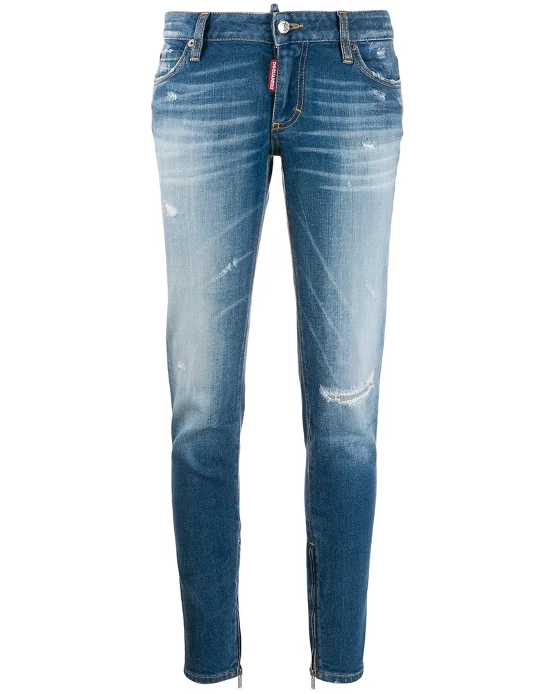 Dsquared2 Skinny-Jeans im Distressed-Look - Blau Blau