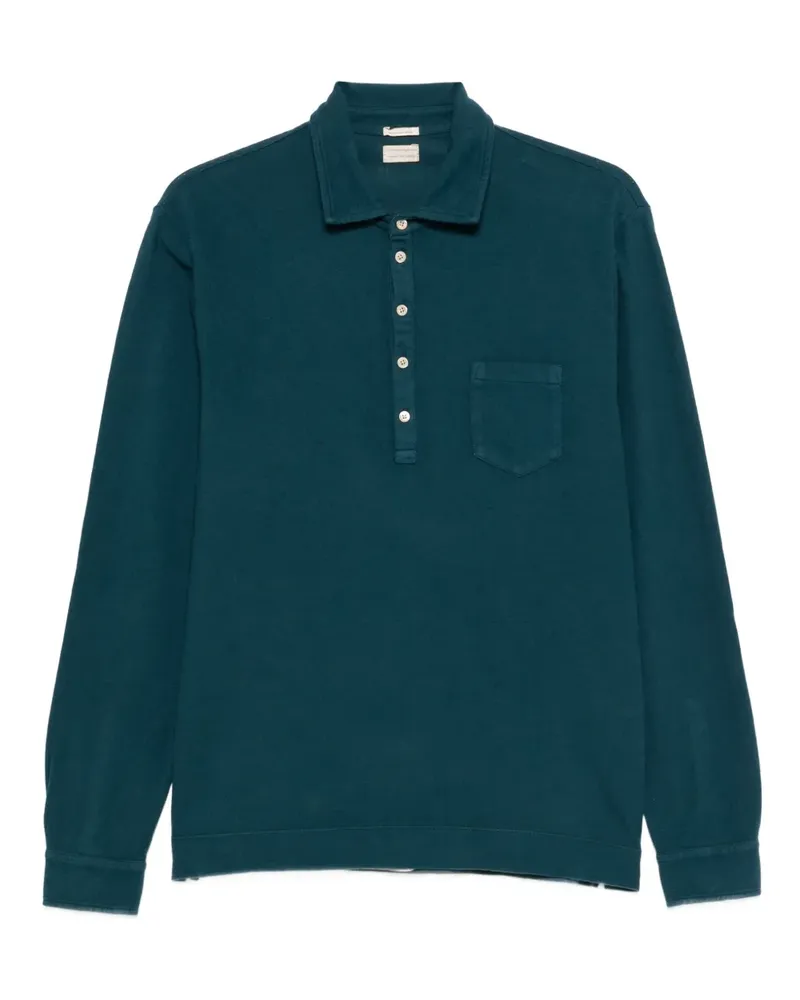 Massimo Alba Poloshirt mit Brusttasche - Blau Blau