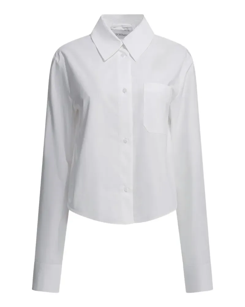 Max Mara pleated-back chest-pocket shirt - Weiß Weiß