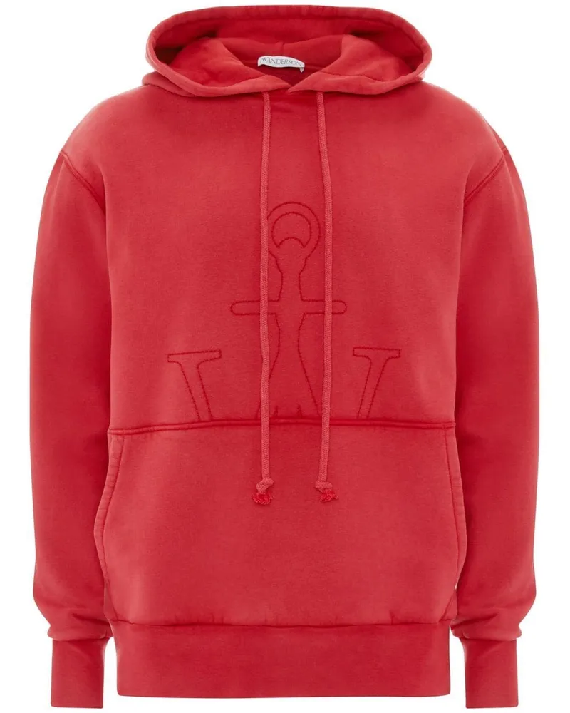J.W.Anderson Hoodie mit Logo-Stickerei - Rot Rot
