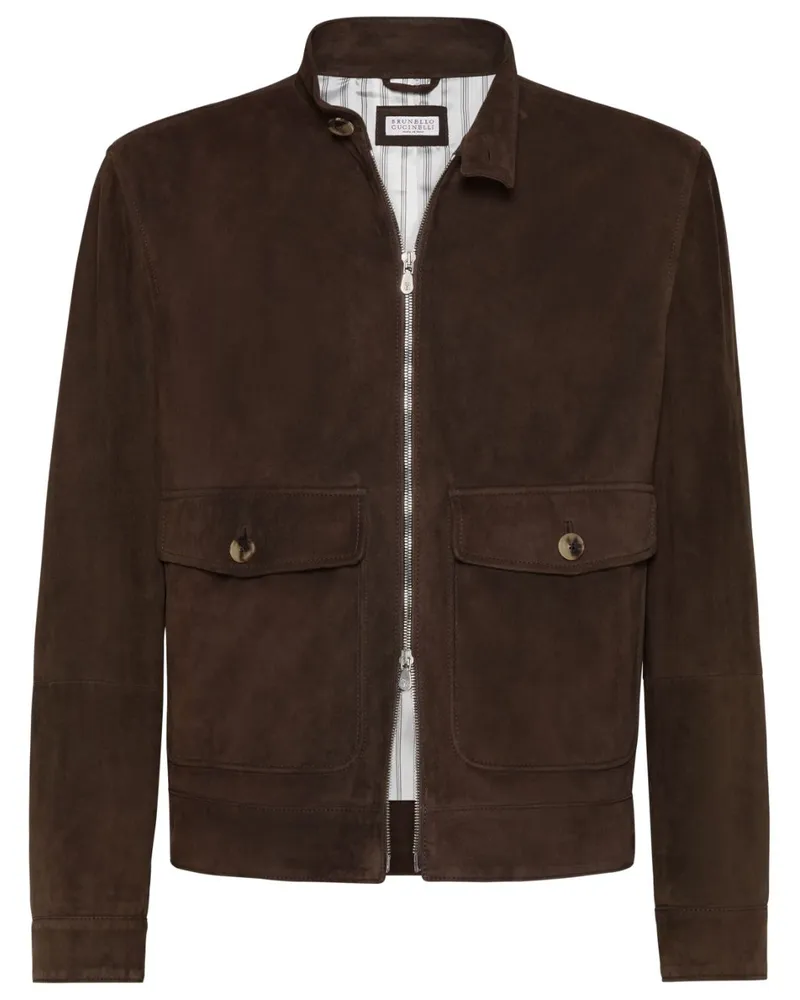 Brunello Cucinelli Jacke aus Wildleder - Braun Braun