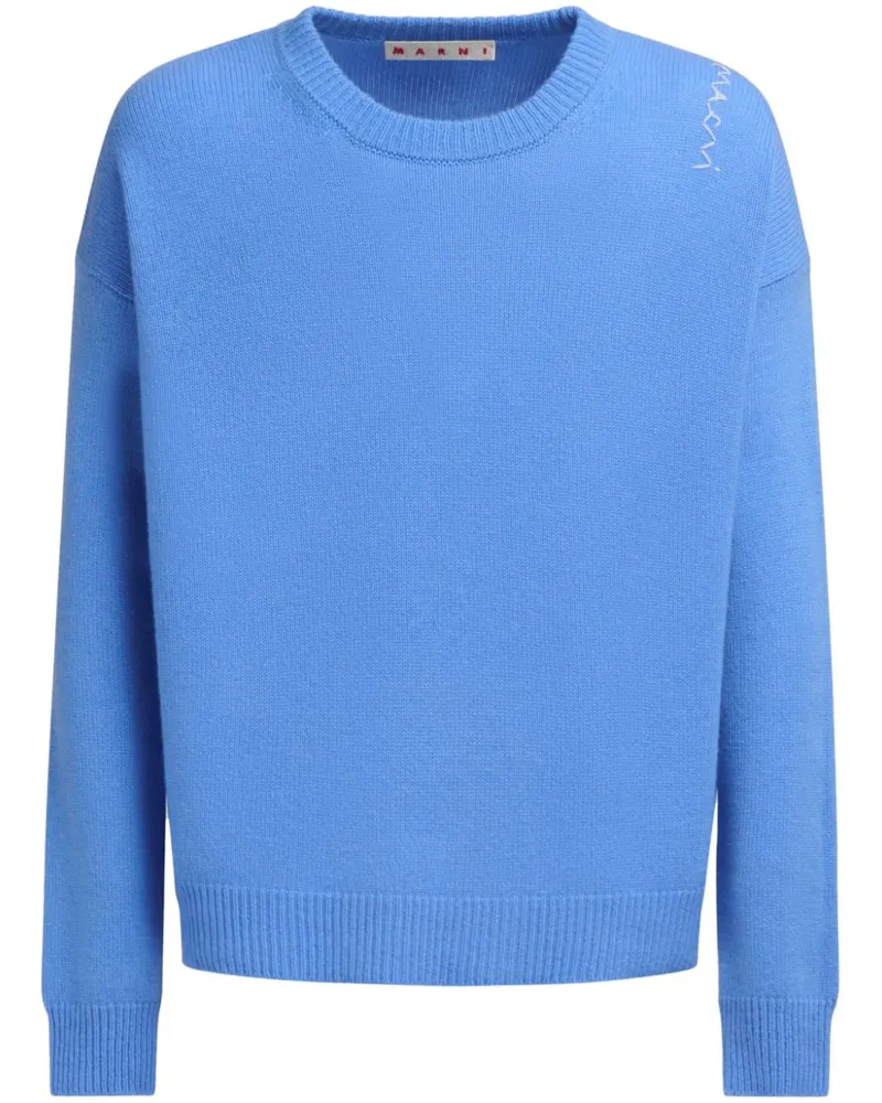 Marni Pullover mit Logo-Stickerei - Blau Blau