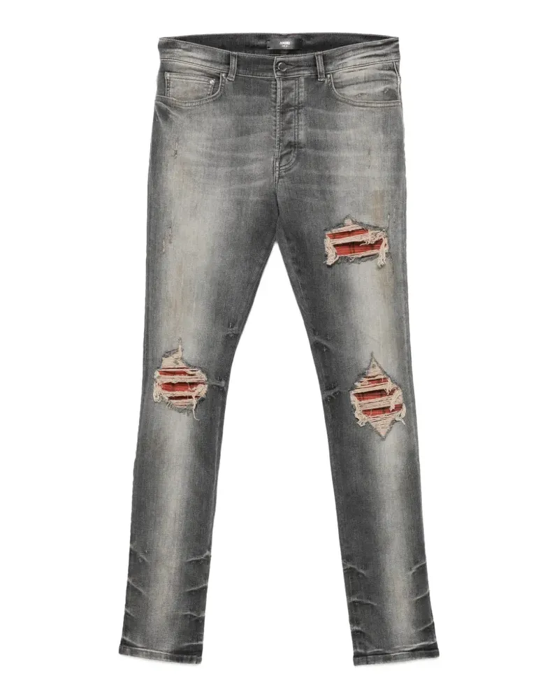 Amiri flannel-patch jeans - Grau Grau