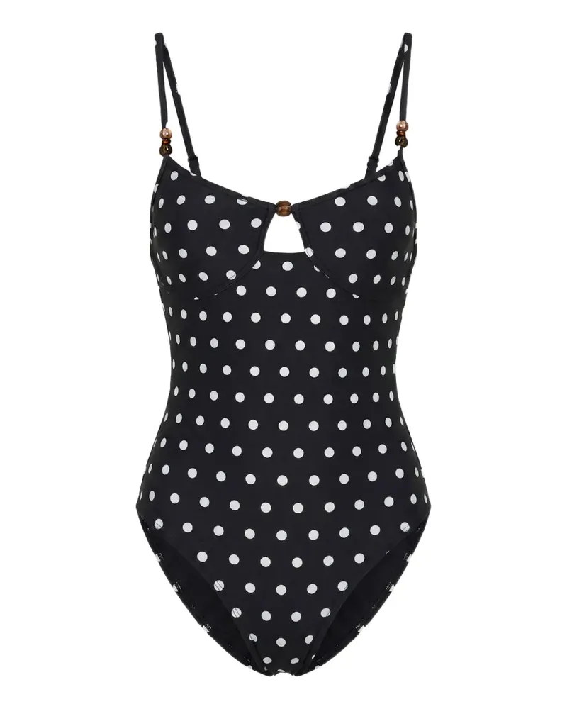 NICHOLAS Anela one-piece suit - black ivory polka-dot - Schwarz Schwarz