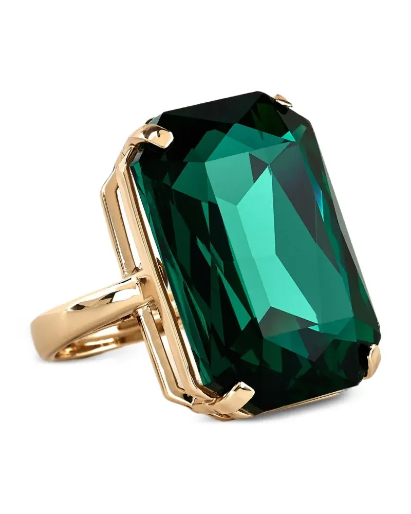 Kenneth Jay Lane Verstellbarer Ring mit achteckiger Form - Grün Grün