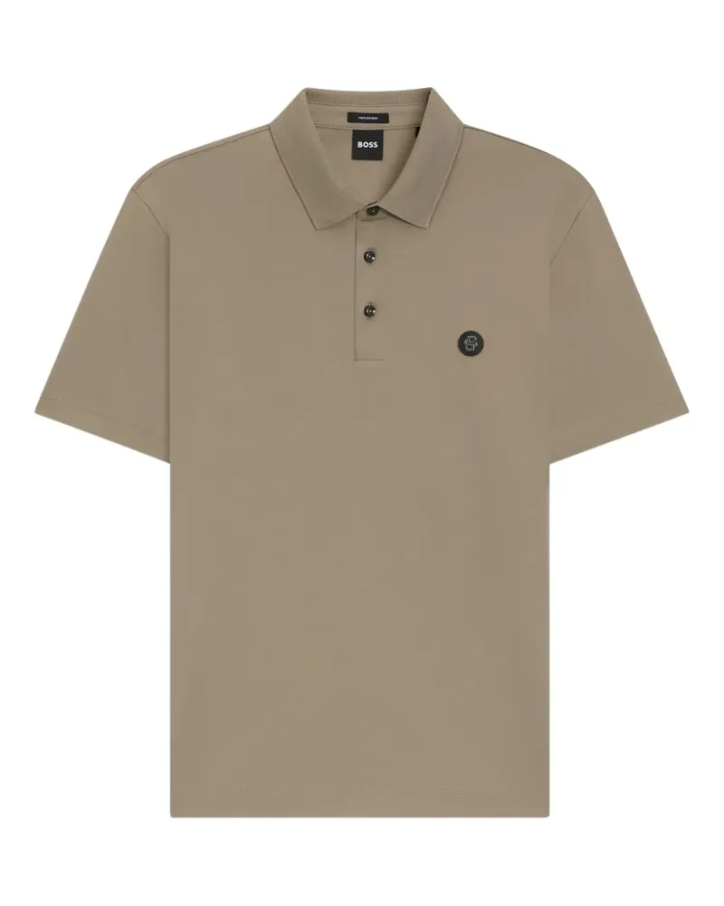 HUGO BOSS Poloshirt mit Logo-Schild - Nude Nude