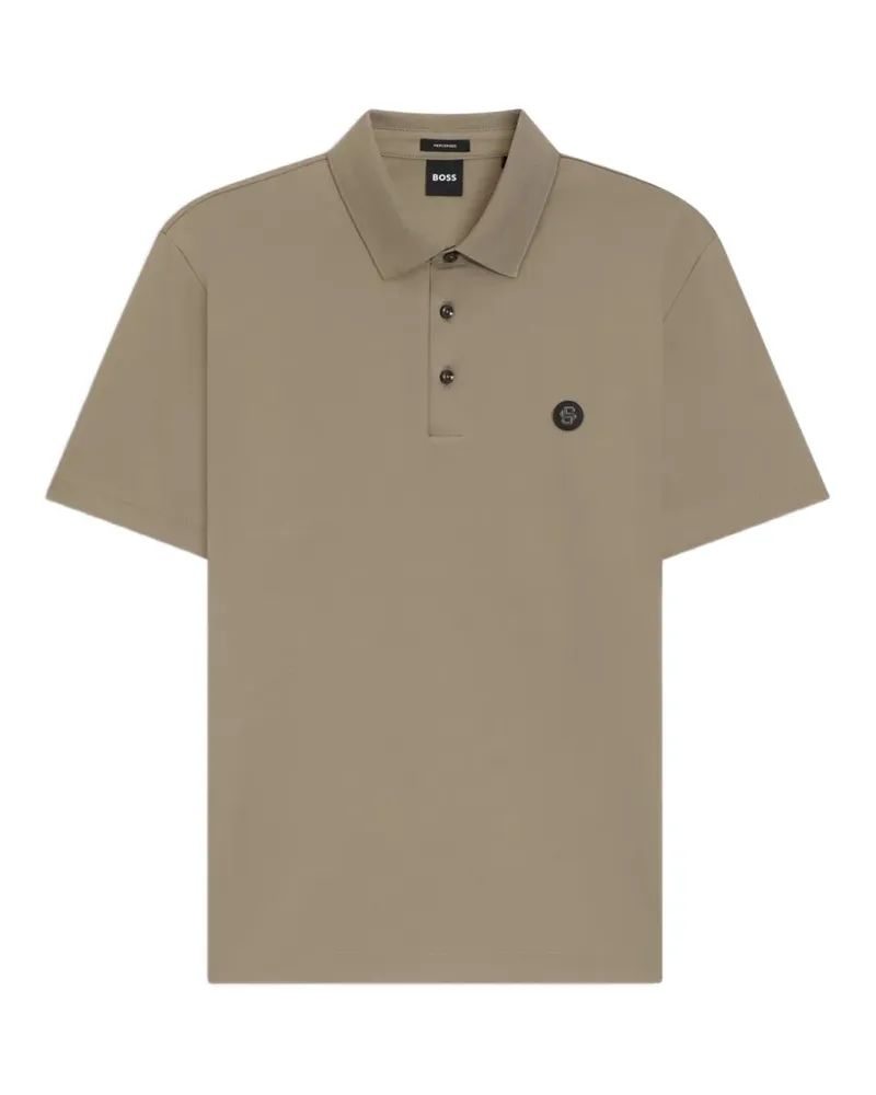 HUGO BOSS Poloshirt mit Logo-Schild - Nude Nude