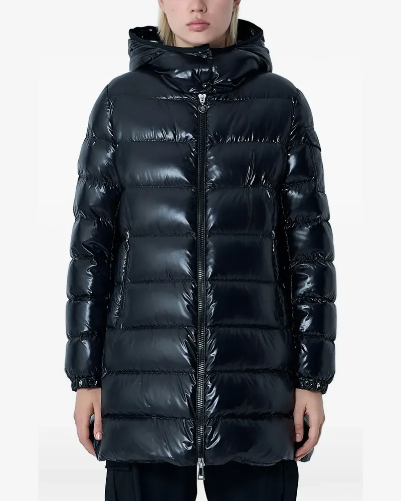 Moncler quilted hooded jacket - Blau Blau