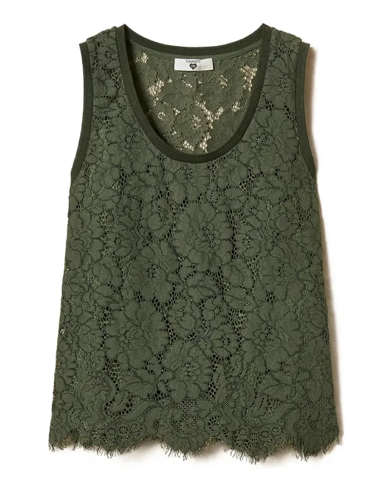 Twin-Set Bluse aus Spitze - Grün Grün