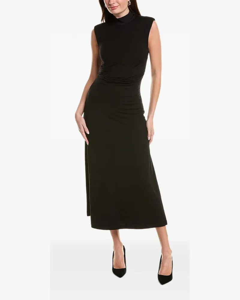 Brunello Cucinelli Gerafftes Midikleid - Schwarz Schwarz