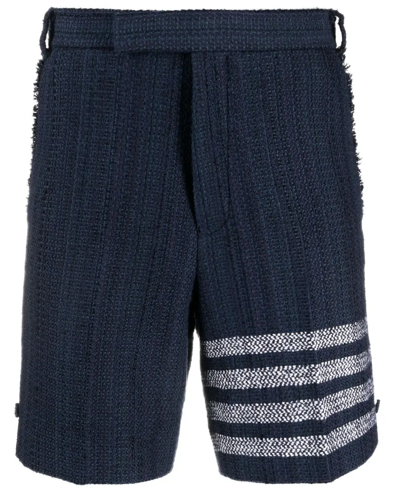 Thom Browne Tweed-Shorts mit Streifen - Blau Blau