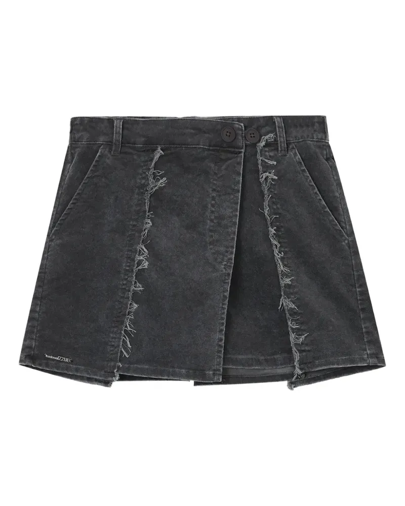 Izzue frayed-trim denim shorts - Grau Grau
