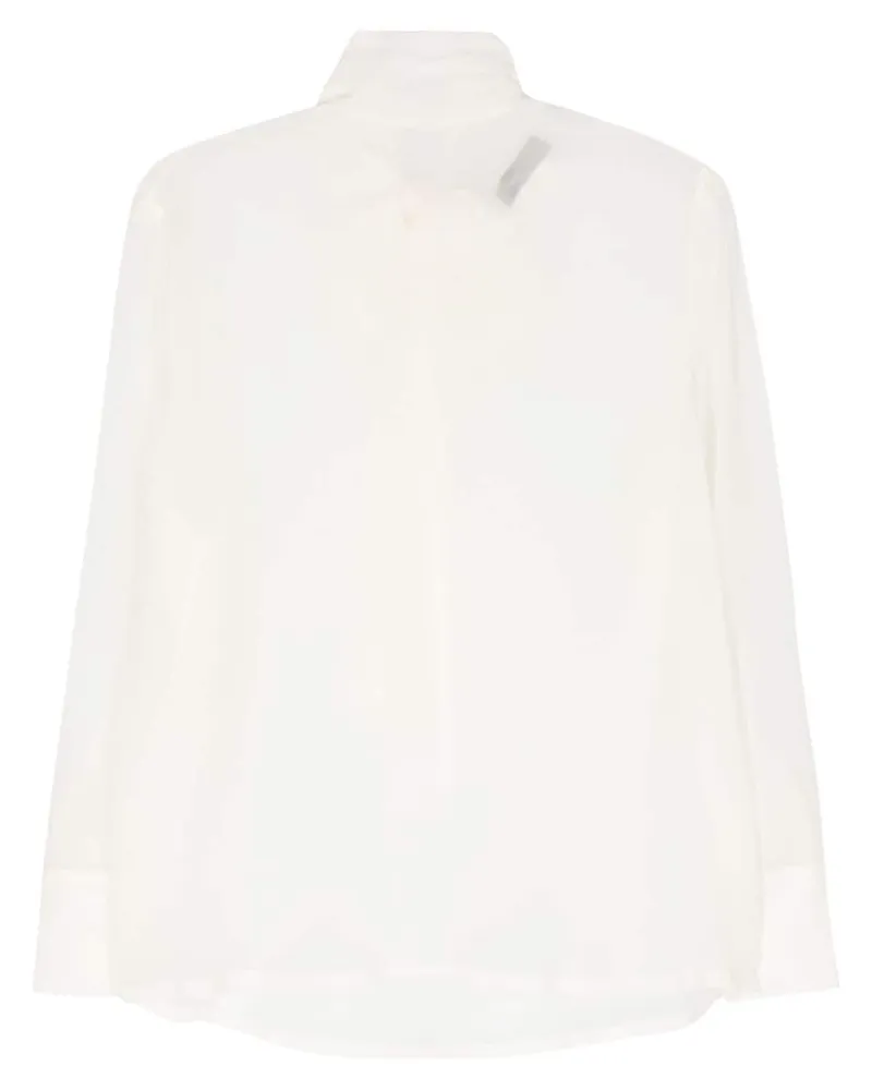 Fabiana Filippi Semi-transparente Bluse - Weiß Weiß