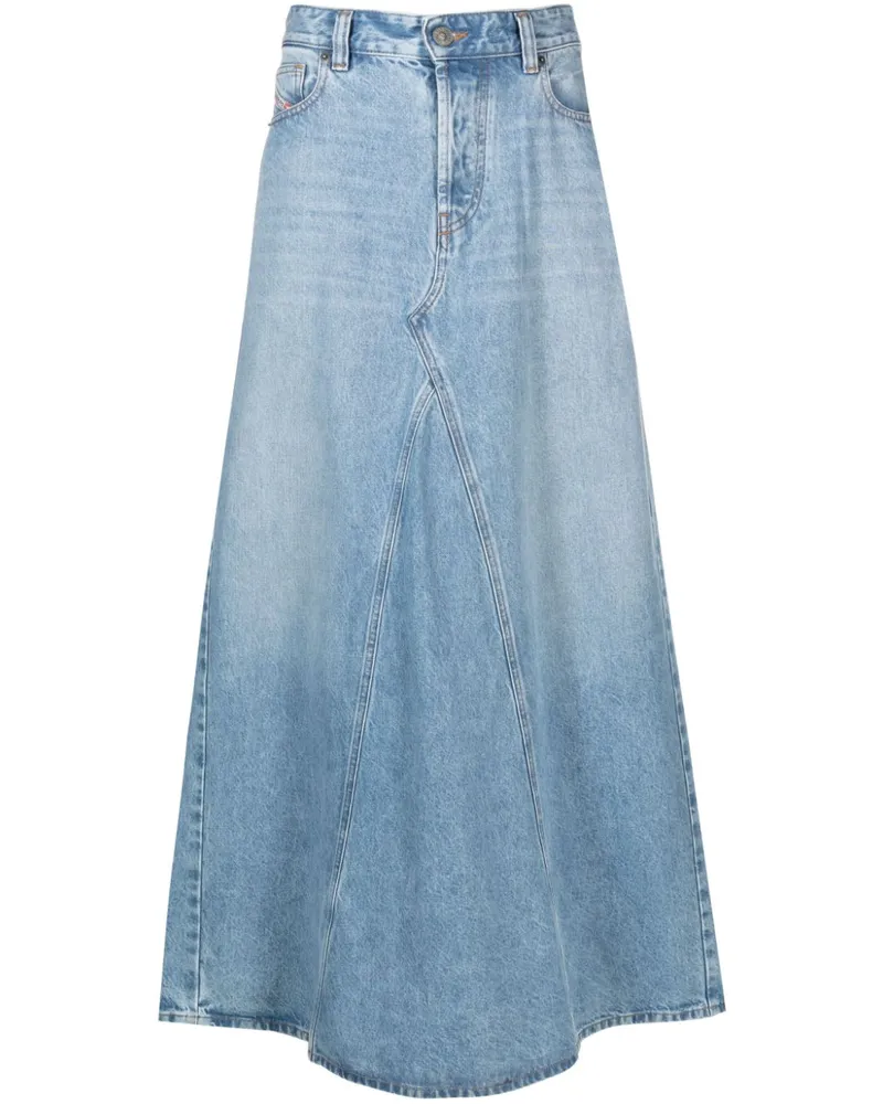 Diesel Langer De-Pago Jeansrock - Blau Blau