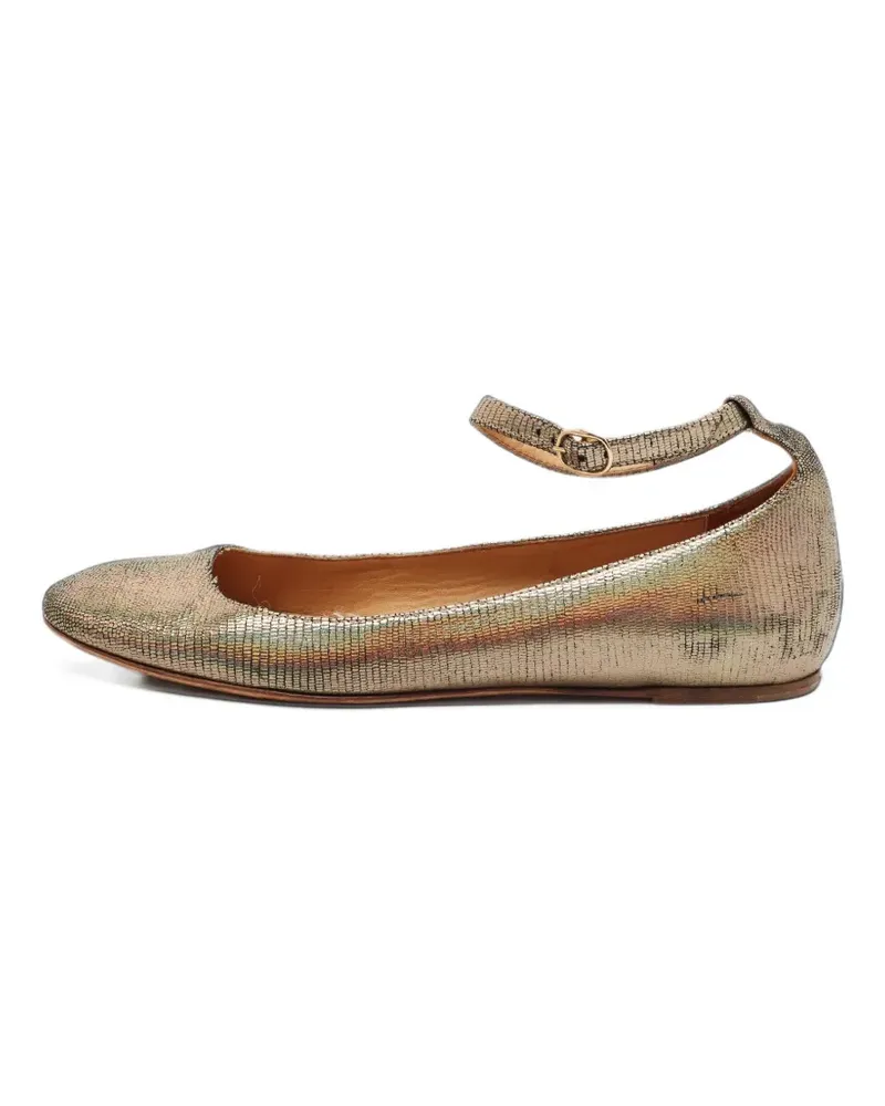 Isabel Marant Étoile Ballerinas mit Knöchelriemen - Gold Gold