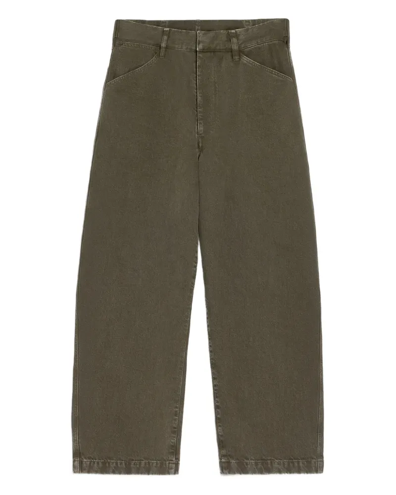 Christophe Lemaire Maxi Workwear Snow-Wash-Jeans - Grün Grün