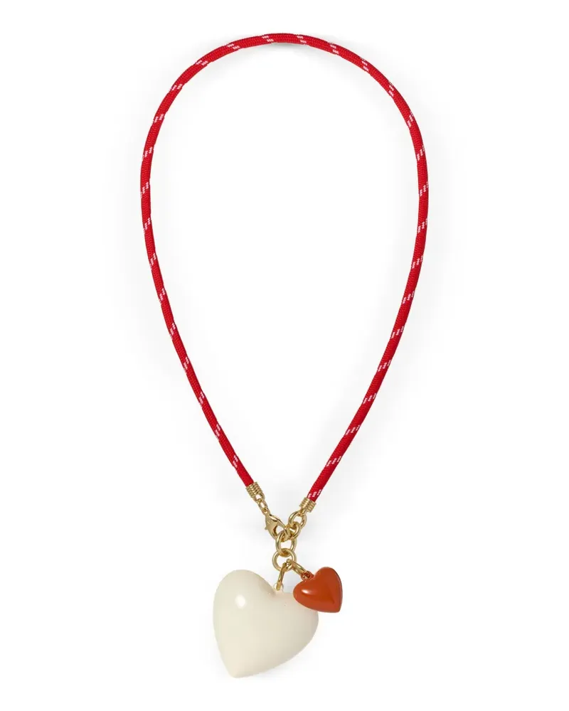 Roxanne Assoulin Happy Cord heart-pendant necklace - Rot Rot