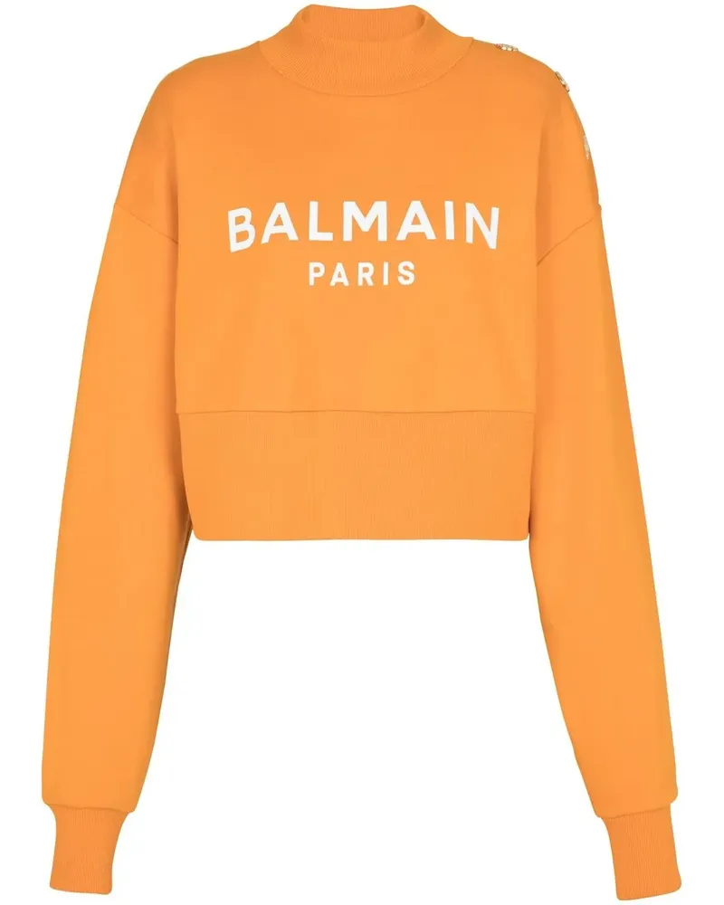Balmain Sweatshirt mit Logo-Print - Orange Orange