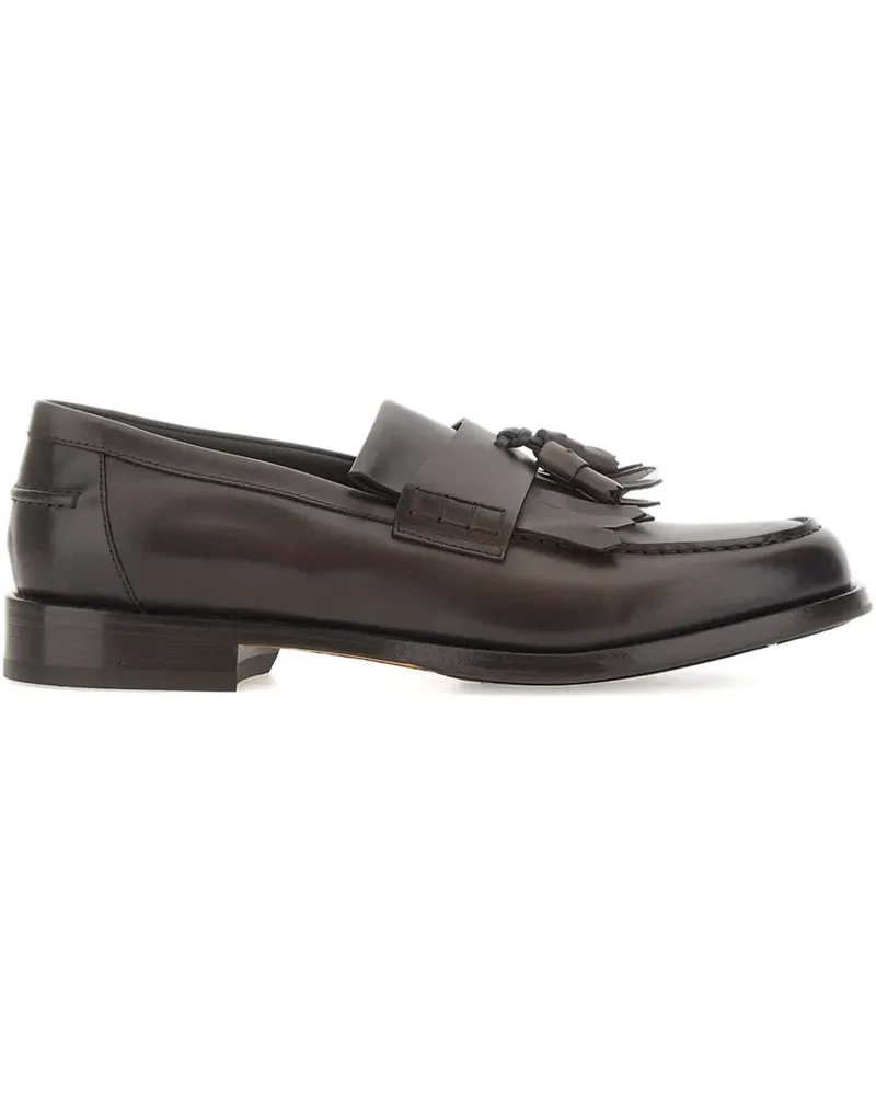 Doucal´s Decò tassels leather loafers - Braun Braun