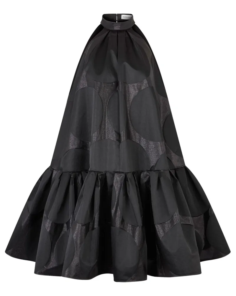 Nina Ricci Minikleid mit Schößchen - Schwarz Schwarz