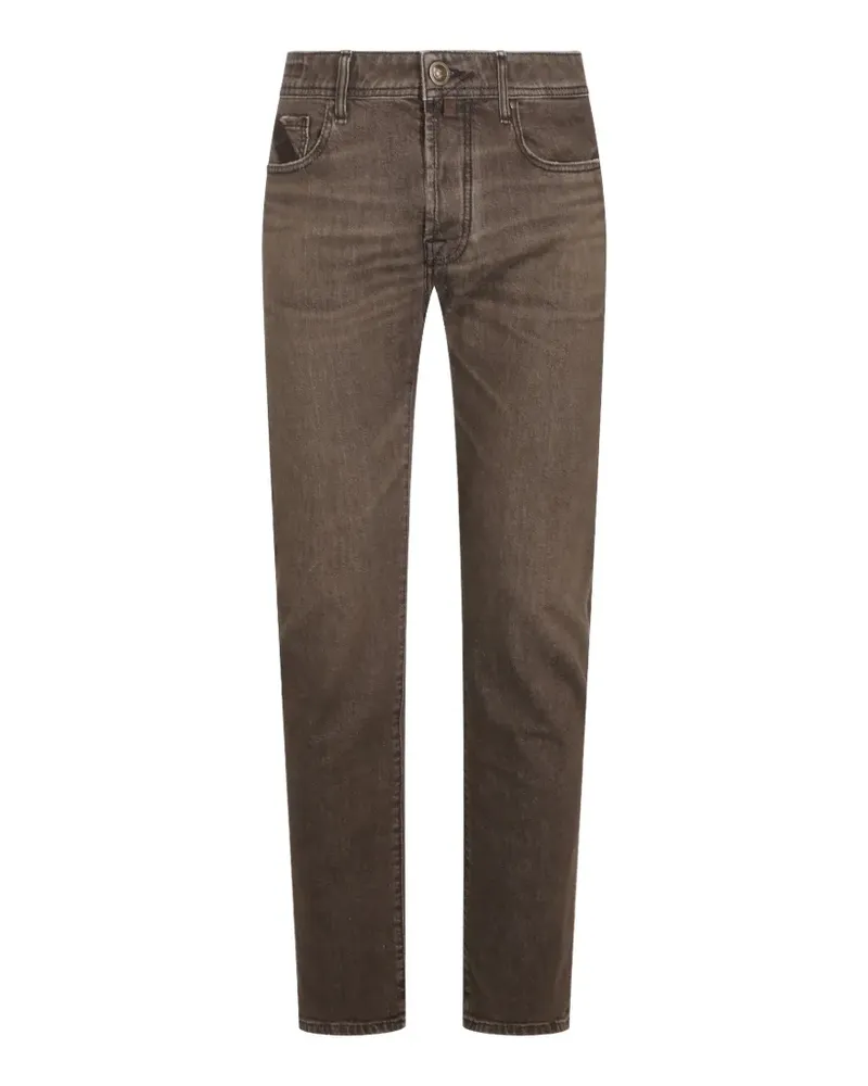 Jacob Cohën logo-patch straight-leg jeans - Braun Braun