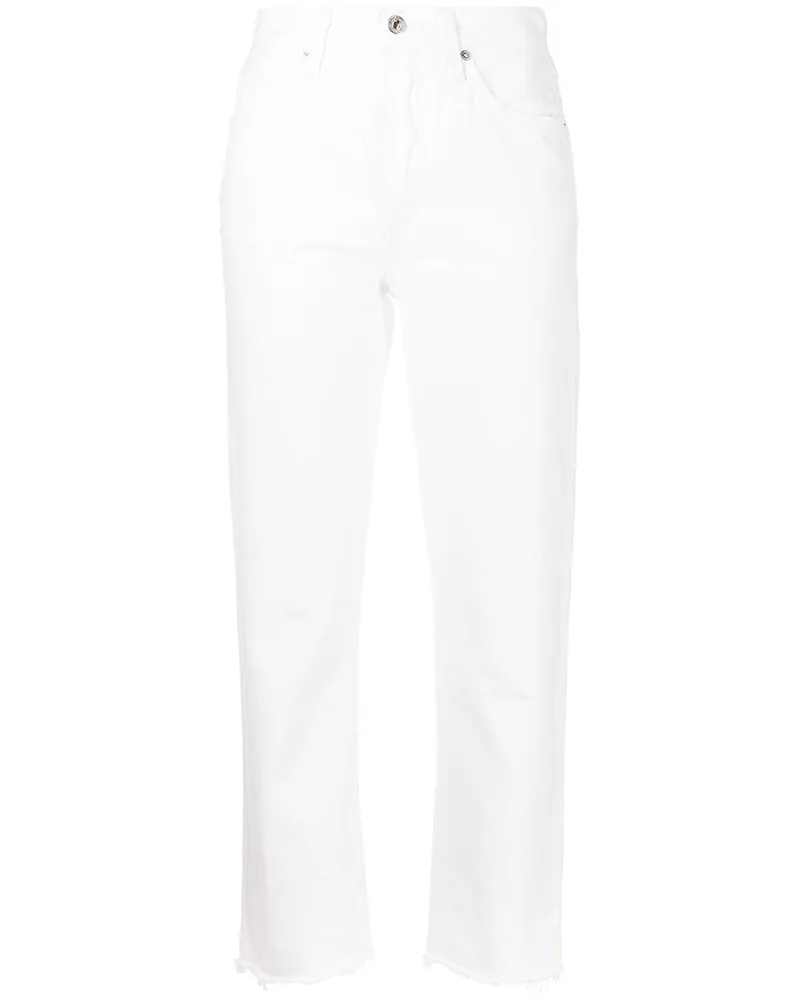 Citizens of humanity Cropped-Jeans mit hohem Bund - Weiß Weiß