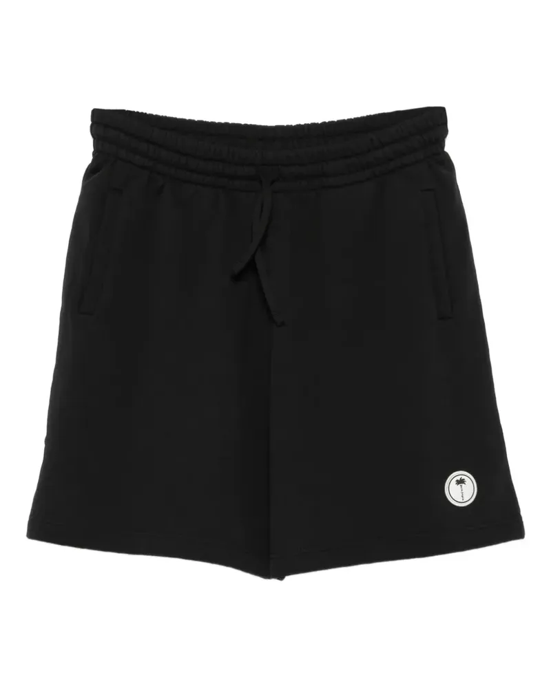 Palm Angels logo-patch drawstring shorts - Schwarz Schwarz