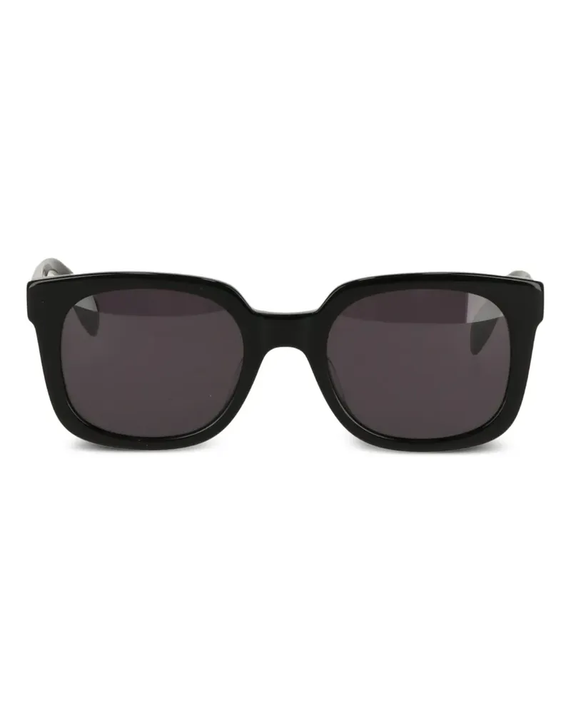 Alexander McQueen Sonnenbrille mit eckigem Gestell - Schwarz Schwarz
