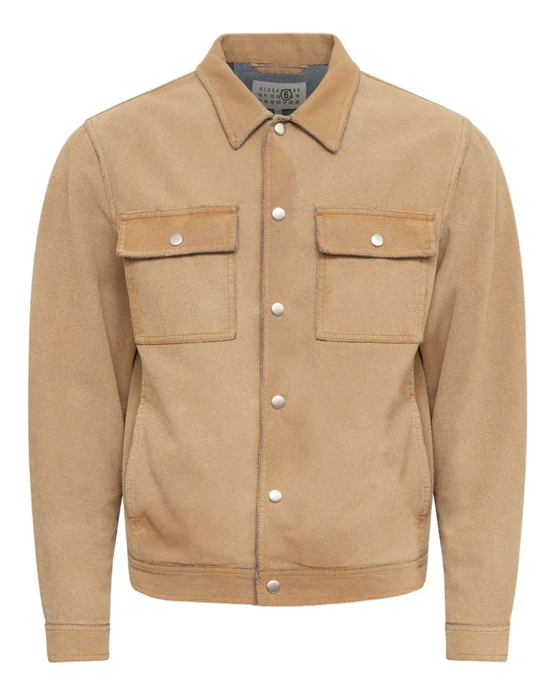 Maison Margiela Hemdjacke mit aufgesetzten Taschen - Nude Nude