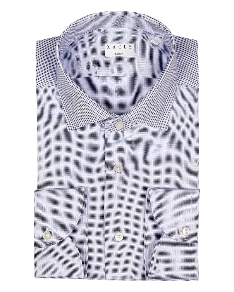 XACUS Klassisches Hemd - Blau Blau