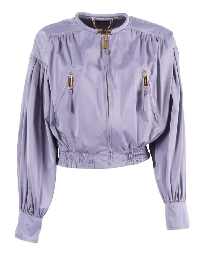 Elisabetta Franchi zipped cropped jacket - Violett Violett
