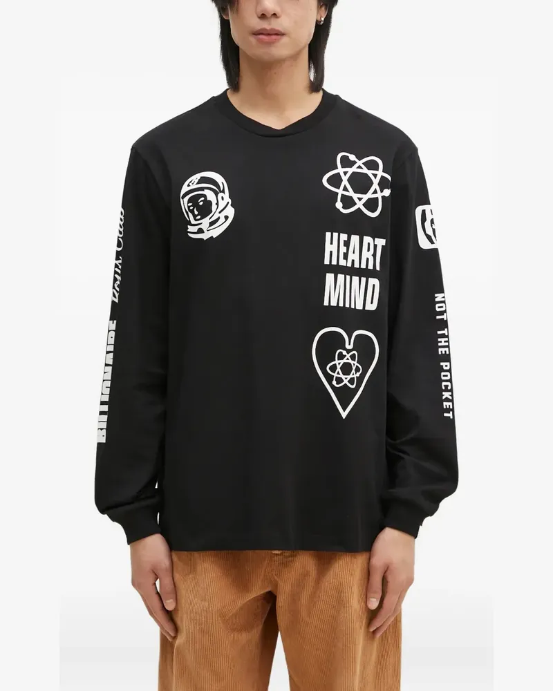Billionaire Boys Club Langarmshirt mit Logo-Print - Schwarz Schwarz
