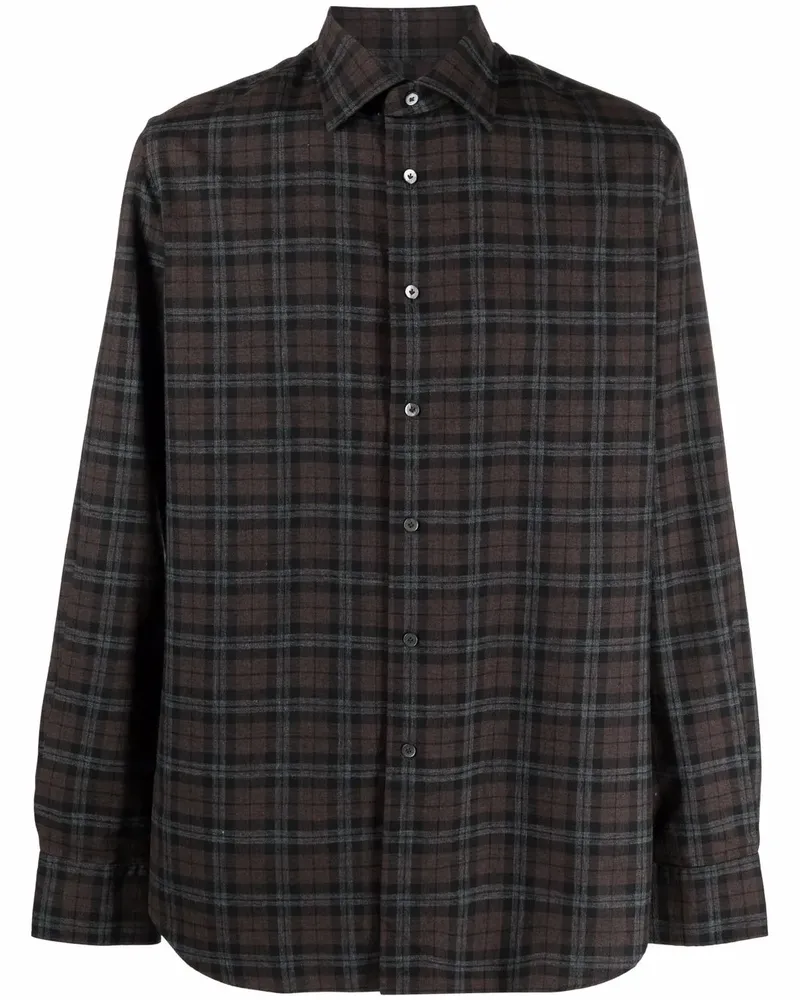 XACUS Hemd mit Schottenkaromuster - Braun Braun