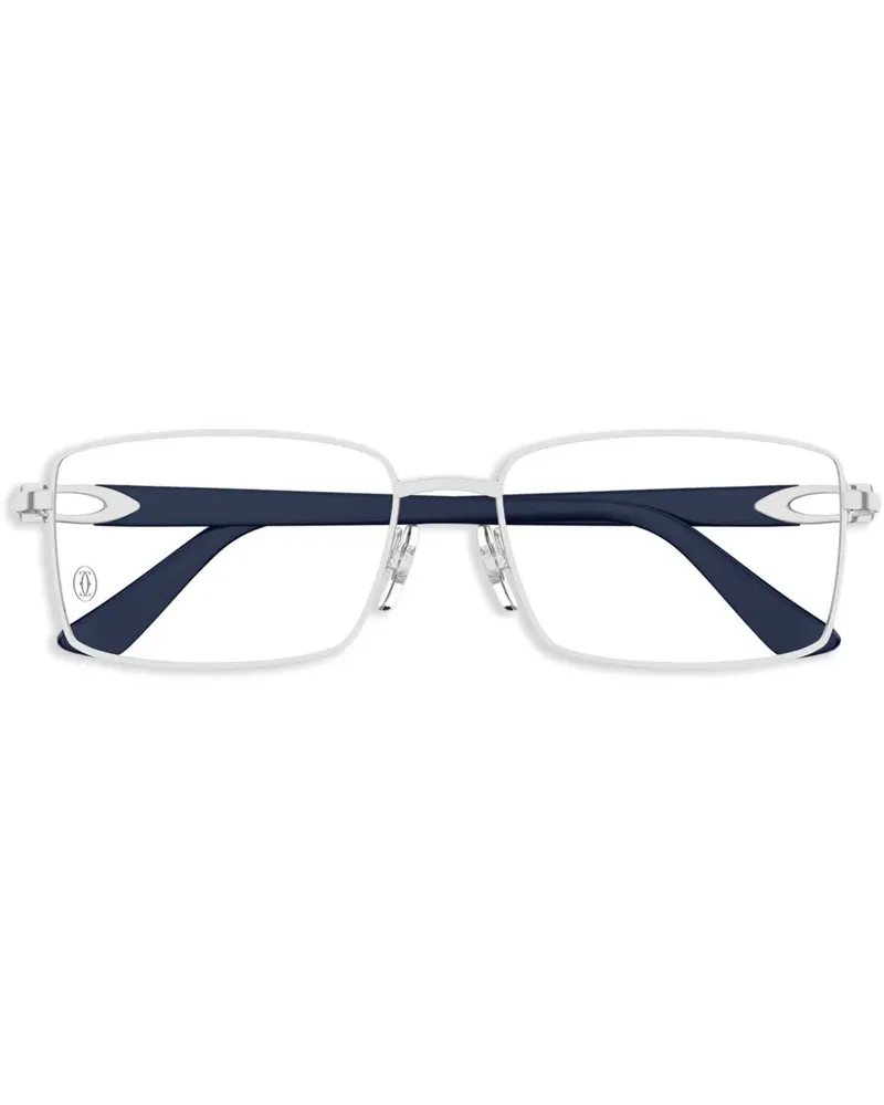 Cartier Brille mit geometrischem Gestell - Silber Silber