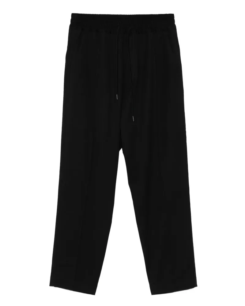 Isabel Benenato Hose mit Kordelzug - Schwarz Schwarz