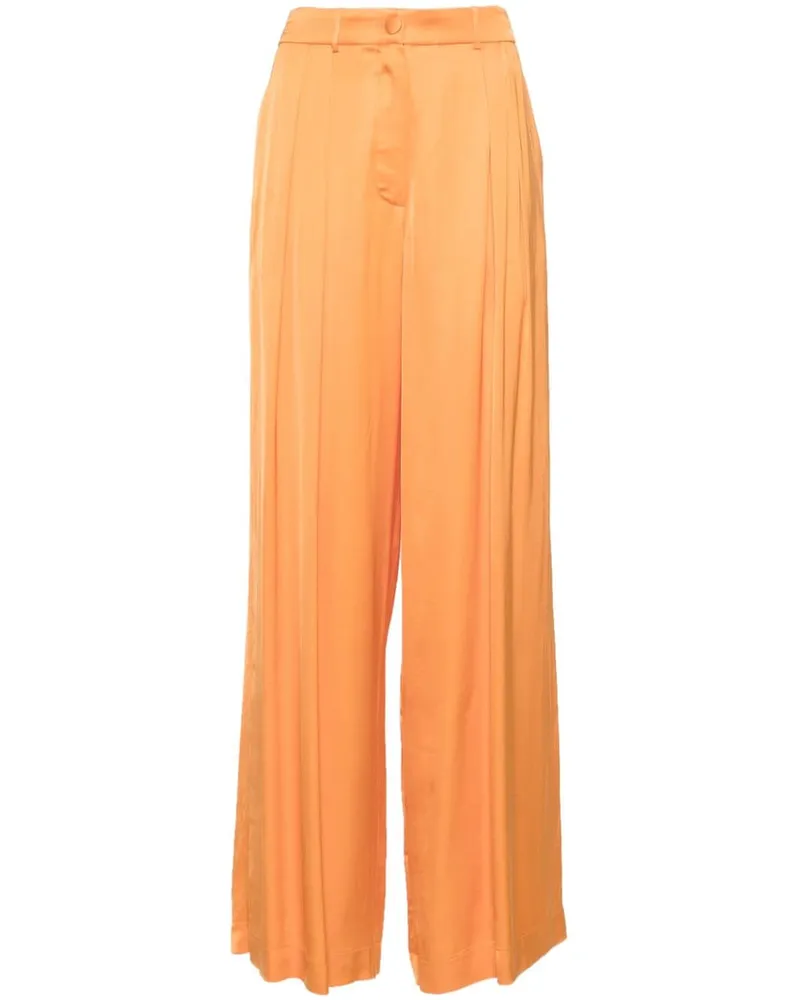 Hebe Studio Palazzohose mit hohem Bund Orange