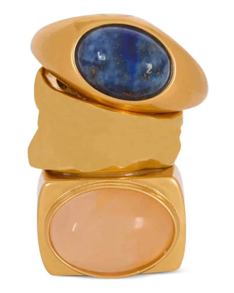 Balmain Geometrisches Siegelring-Set - Gold Gold